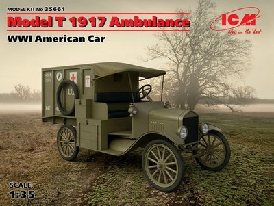 Збірна модель 1:35 автомобіля Model T 1917 Санітарна ICM35661 фото