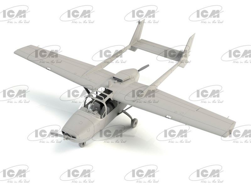 Сборная модель 1:48 самолета Cessna O-2A Skymaster (поздний) ICM48292 фото