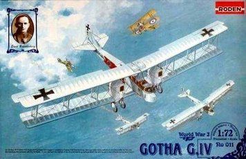 Збірна модель 1:72 літака-бомбардувальника Gotha G.IV Roden, військова авіація до 1945 р. RN011 фото