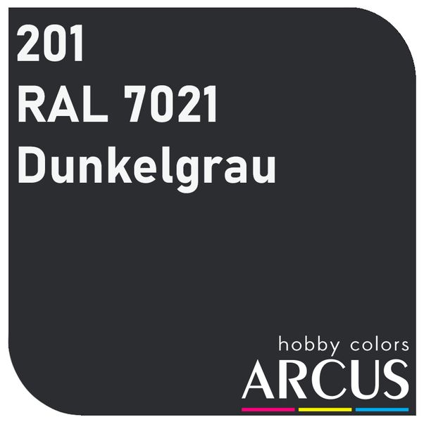 E201 Алкидная эмаль RAL 7021 Dunkelgrau ARC-E201 фото