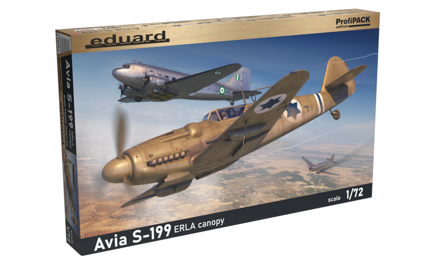 Збірна модель 1:72 винищувача Avia S-199, ліхтар ERLA EDU70152 фото