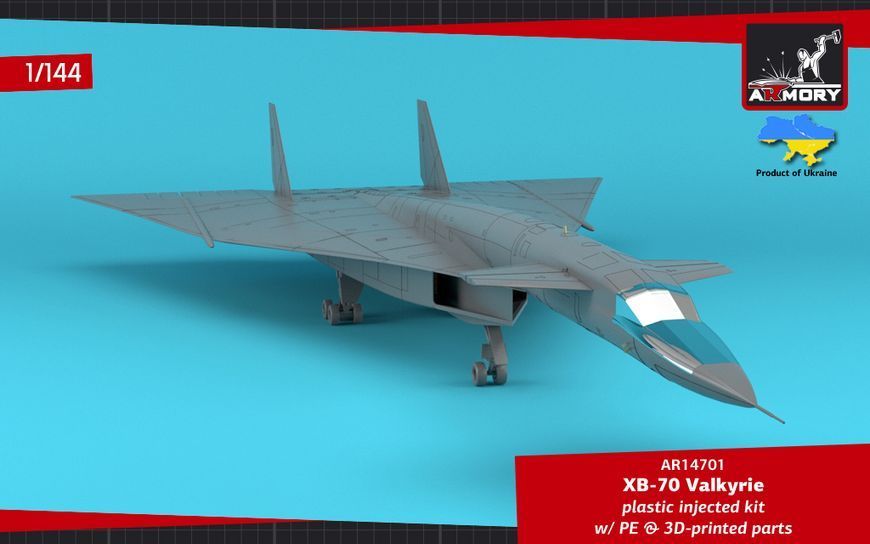 Збірна модель літака 1:144 XB-70 Valkyrie, Armory 14701 ARM14701 фото