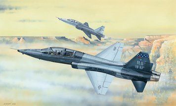 Збірна модель 1:48 навчального реактивного літака T-38C Talon Trumpeter, гелікоптери та вертольоти TRU02877 фото