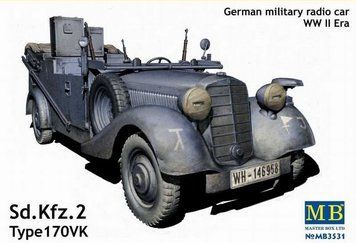 Збірна модель Master Box sd.Kfz.2 Typ 170VK - 1:35 масштабна з пластику, військові автомобілі MB3531 фото
