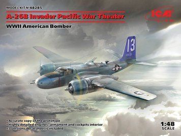 Збірна модель 1:48 бомбардувальника A-26B Invader ICM, військова авіація до 1945 р. ICM48285 фото