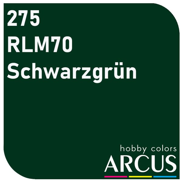 E275 Алкідна емаль RLM 70 Schwarzgrün Алкідна емаль RLM 70 Schwarzgrün ARC-E275 фото