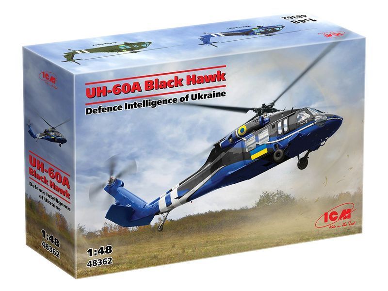 Збірна модель гелікоптера UH-60A Black Hawk ГУР МО України 1/48, ICM 48362, цивільна авіація ICM48362 фото