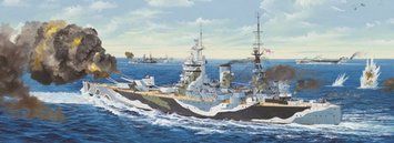 Збірна модель 1:200 лінкора HMS 'Rodney' Trumpeter, флот і військові кораблі TRU03709 фото