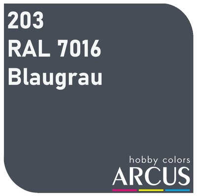 E203 Алкидная эмаль RAL 7016 Blaugrau ARC-E203 фото