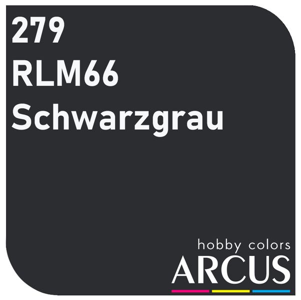 E279 Алкідна емаль RLM 66 Schwarzgrau Alкідна емаль RLM 66 Schwarzgrau ARC-E279 фото