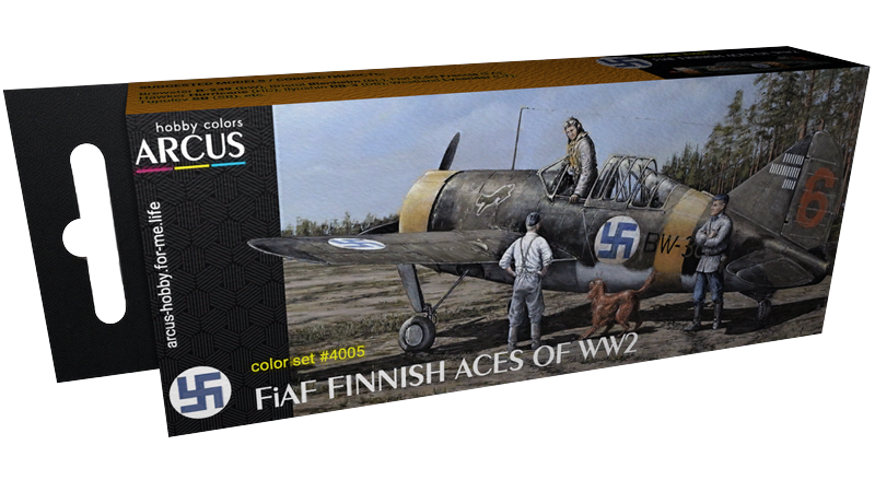 4005 Набор красок 'FiAF Finnish Aces of WW2' ARC-SET04005 фото