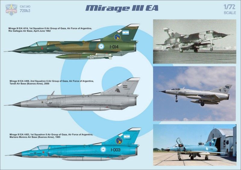 Збірна модель 1:72 винищувача Mirage IIIEA/EBR MS72063 фото