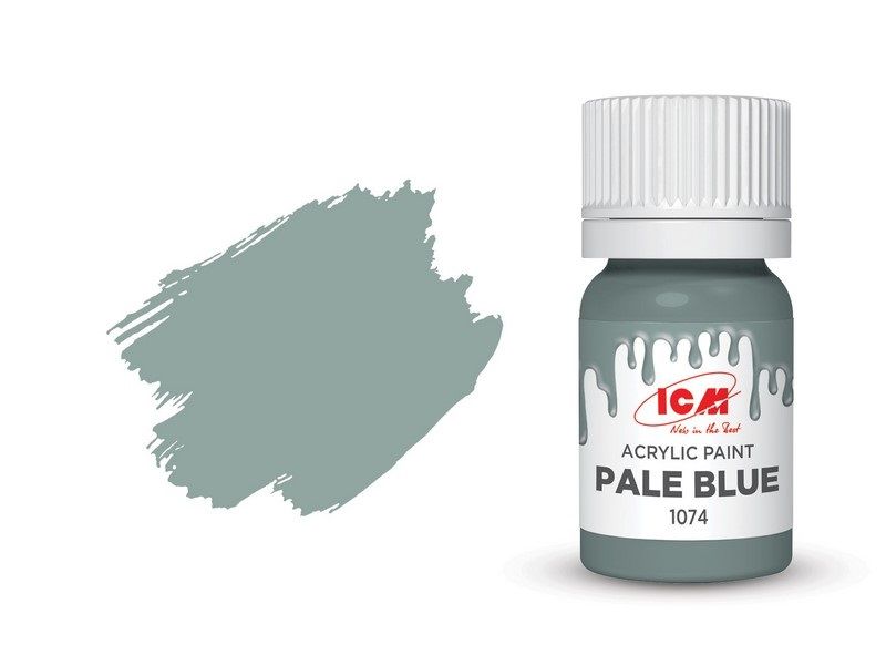 Фарба акрилова блідо-синя напівматова ICM 1074 ICM01074 фото
