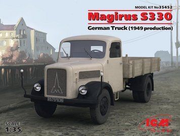 Збірна модель 1:35 вантажного автомобіля Magirus S330 ICM, військові автомобілі ICM35452 фото
