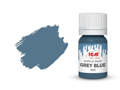 Краска акриловая серо-синяя полуматовая ICM 1075 ICM01075 фото