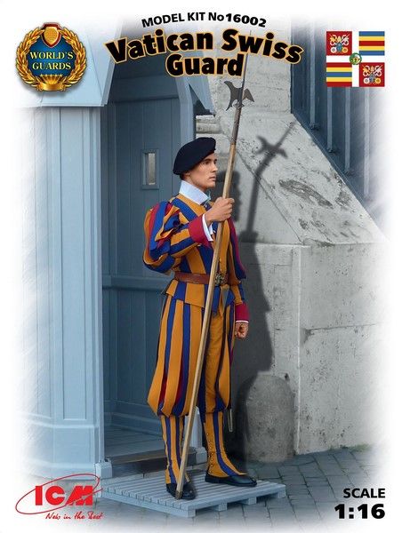 Швейцарский гвардеец стражи Ватикана - 1:16 ICM16002 фото