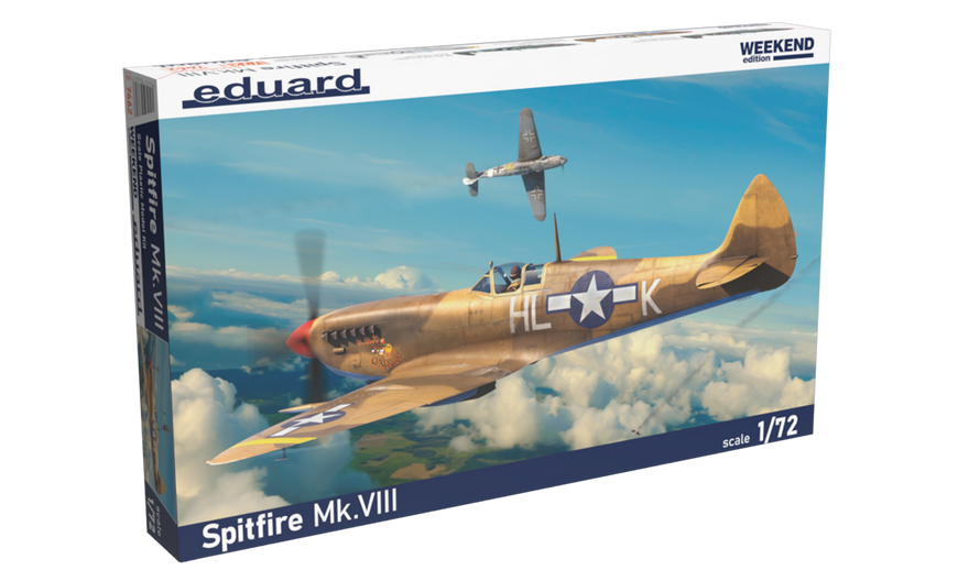 Збірна модель 1:72 винищувача Spitfire Mk.VIII EDU7462 фото