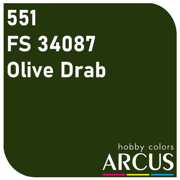 E551 Алкидная эмаль FS 34087 Olive Drab ARC-E551 фото