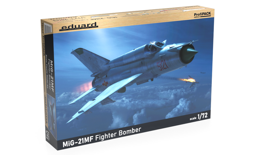 Збірна масштабна модель 1:72 винищувача МіГ-21МФ EDU70142 фото