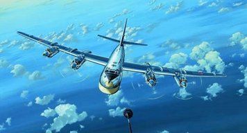 Сборная модель Trumpeter ту-95МС - 1:144 пластиковая, геликоптеры и вертолеты TRU03904 фото