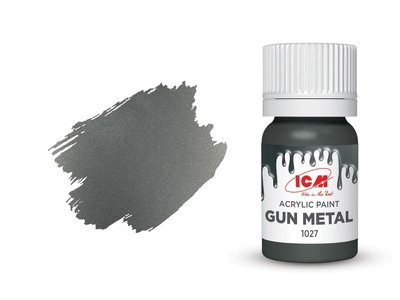 Краска акриловая оружейный металл металлик ICM 1027 ICM01027 фото