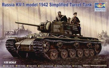 Сборная модель Trumpeter кВ-1 (1942 г.) - 1:35 масштабная из пластика, танки и САУ TRU00358 фото