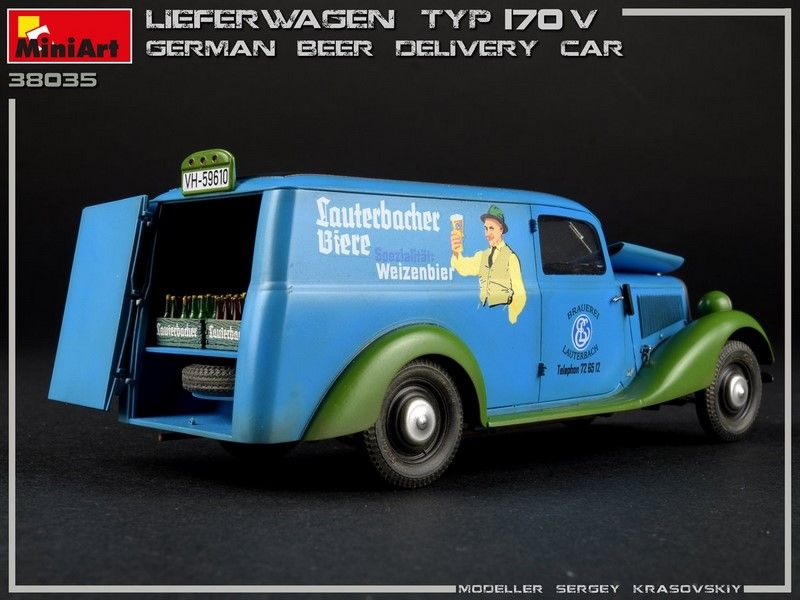 Сборная модель 1:35 машина доставки пива Lieferwagen Typ 170V MA38035 фото