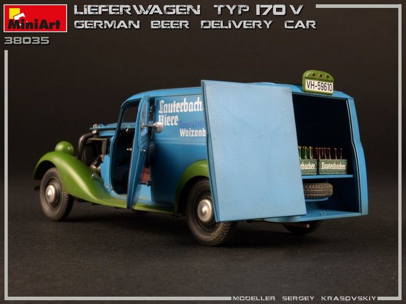 Сборная модель 1:35 машина доставки пива Lieferwagen Typ 170V MA38035 фото