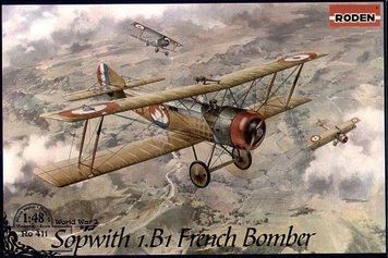 Збірна модель Roden sopwith 1.B1 - 1:48 масштабна з пластику, військова авіація до 1945 р. RN411 фото