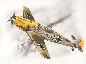 Сборная модель 1:72 истребителя Bf 109E-4 ICM, военная авиация до 1945 г. ICM72132 фото