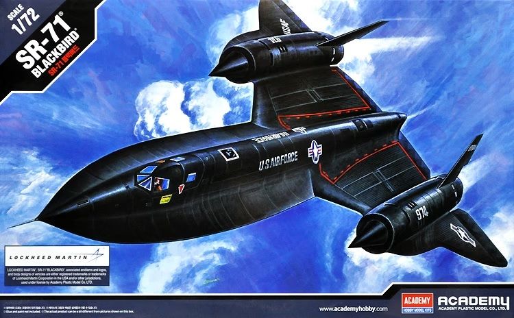 Збірна модель 1:72 літака SR-71 Blackbird AC12448 фото