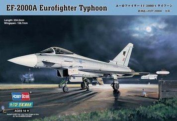 Збірна модель 1:72 винищувача EF-2000A 'Typhoon' Hobby Boss, гелікоптери та вертольоти HB80264 фото