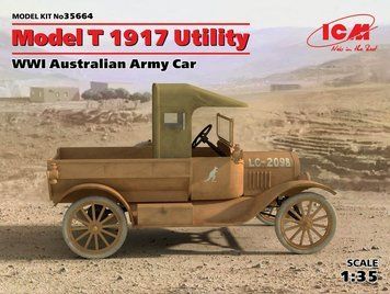 Збірна Масштабна модель 1:35 автомобіля Ford Model T 1917 Utility ICM, військові автомобілі ICM35664 фото