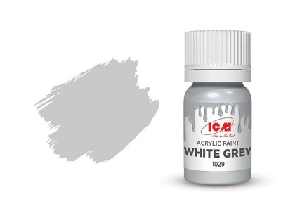 Фарба акрилова біло-сіра напівматова ICM 1029 ICM01029 фото
