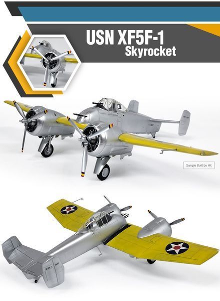 Збірна модель літака USN XF5F-1 Skyrocket, Academy 12363 AC12363 фото