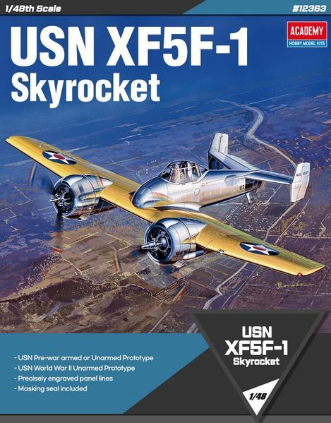 Збірна модель літака USN XF5F-1 Skyrocket, Academy 12363 AC12363 фото