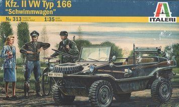 Збірна модель Italeri kfz.II Volkswagen Typ 166 Schwimmwagen - 1:35 масштабна з пластику, військові автомобілі ITL0313 фото