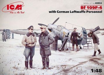 Сборная модель 1:48 истребителя Bf 109F-4 ICM, военная авиация до 1945 г. ICM48804 фото
