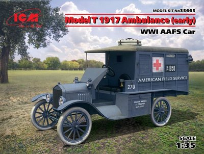 Сборная модель 1:35 санитарного автомобиля Model T 1917 Санитарная (ранняя) ICM35665 фото