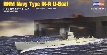 Збірна модель Hobby Boss navy Type lX-A U-Boat - 1:350 масштабна з пластику, флот і підводні човни HB83506 фото