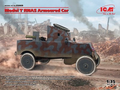 Збірна модель 1:35 бронеавтомобіля Model T RNAS Armoured Car ICM35669 фото