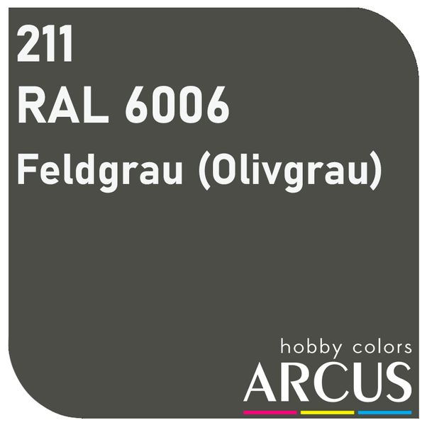 E211 Алкідна емаль RAL 6006 Feldgrau (Olivgrau) ARC-E211 фото