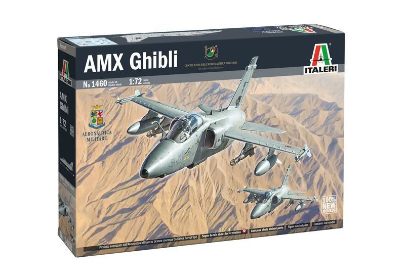 Збірна модель літака AMX Ghibli 1/72, Italeri 1460, гелікоптери та вертольоти ITL1460 фото