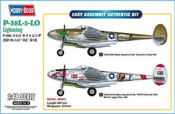 Сборная модель 1:48 истребителя P-38L-5-LO 'Lightning' Hobby Boss, военная авиация до 1945 г. HB85805 фото