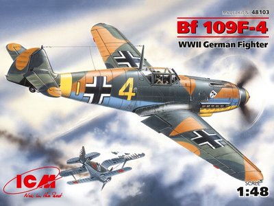 Збірна модель 1:48 винищувача Bf 109 F-4 ICM48103 фото