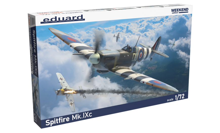 Збірна модель 1:72 винищувача Spitfire Mk.IXc EDU7466 фото