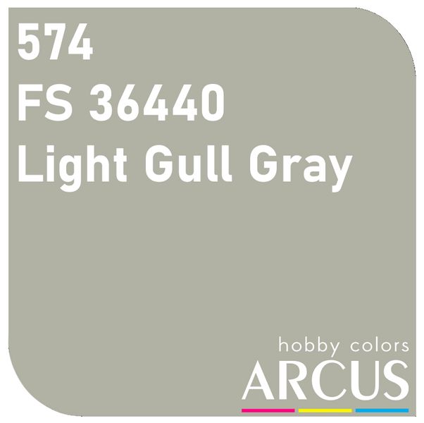 E574 Алкидная эмаль FS 36440 Light Gull Gray ARC-E574 фото