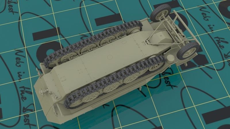Збірна модель ICM sd.Kfz.251/6 Ausf. A з екіпажем - 1:35 масштабна з пластику, військові бронетранспортери ICM35104 фото