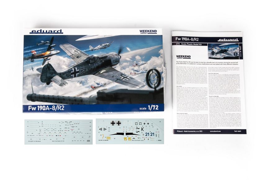 Збірна модель 1:72 винищувача Fw-190A-8/R2 EDU7467 фото