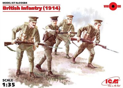 Збірні фігури 1:35 Британська піхота, 1914 р. ICM35684 фото